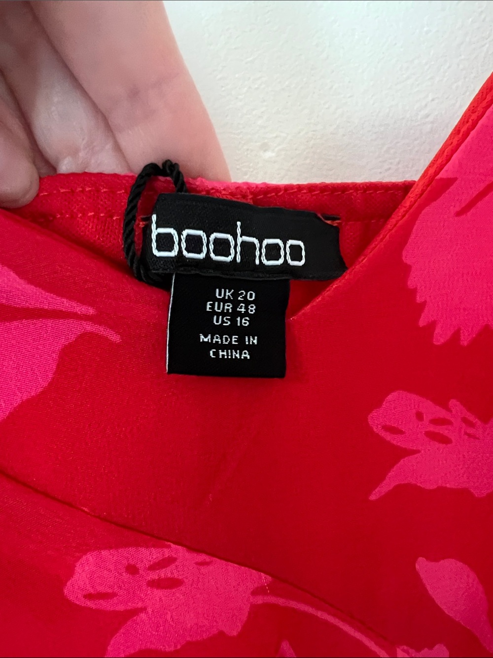 Boohoo Red & Hot Pink Floral Ruffle Maxi Dress - Picture 5 of 6